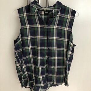 ASOS Plaid Sleeveless Top Size 10